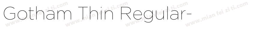 Gotham Thin Regular字体转换